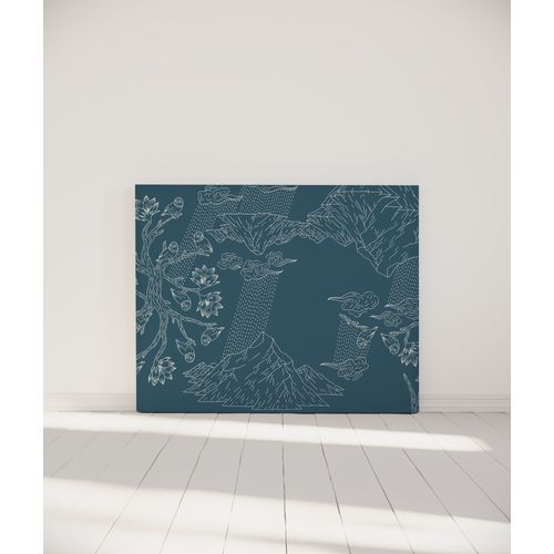 Tête De Lit Déhoussable Norvège 140x110 Cm Coloris Bleu