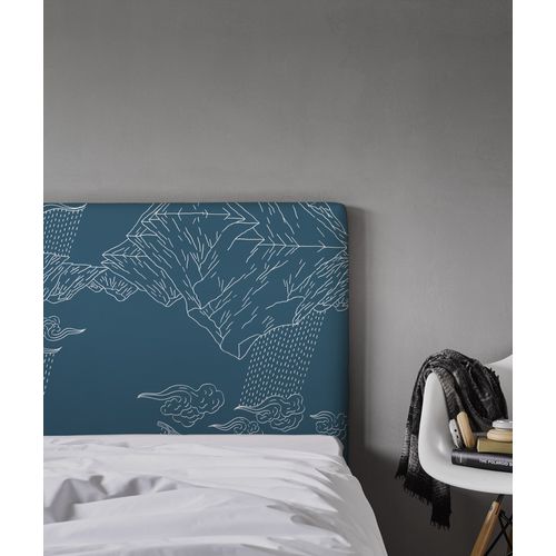 Tête De Lit Déhoussable Norvège 140x110 Cm Coloris Bleu