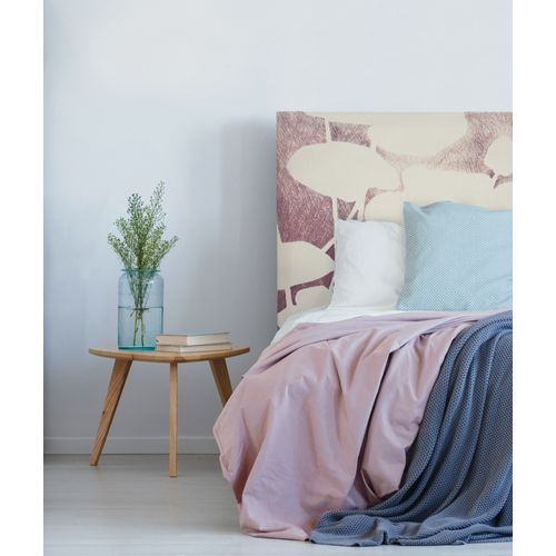 Tête De Lit Déhoussable Haku 160x110 Cm Coloris Rose Pâle