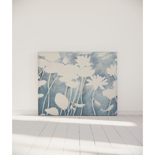 Tête De Lit Déhoussable Haku 140x110 Cm Coloris Bleu