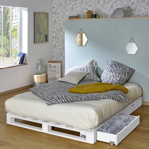 Lit Palette 160x200 Cm Cembro  Blanc