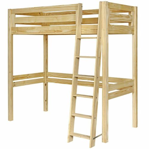 Lit Mezzanine 2 Places 120x190 Cm Orsai Bois Naturel