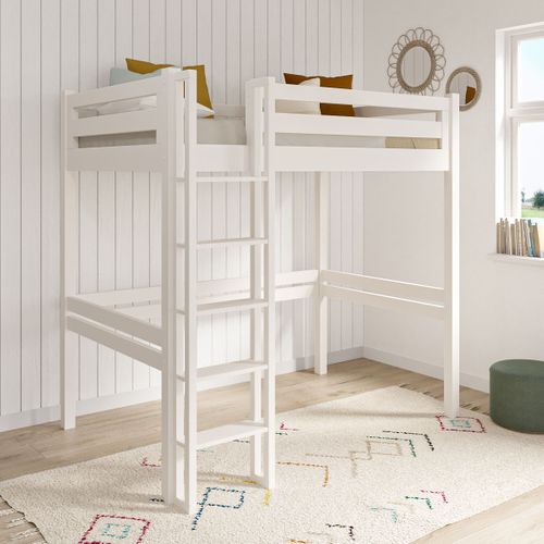 Lit Mezzanine 2 Places 120x190 Cm Dorsé  Blanc