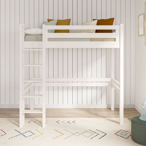 Lit Mezzanine 1 Place 90x190 Cm Dorsé  Blanc