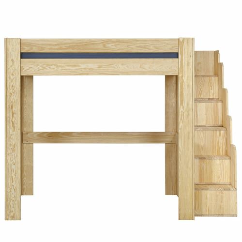 Pack Lit Mezzanine Avec Matelas 140x190 Cm Lex  Bois Naturel