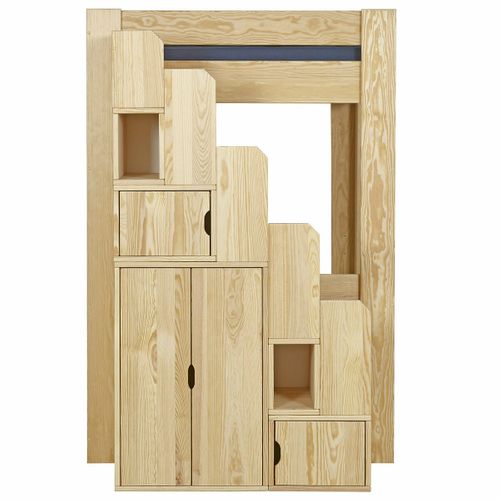 Lit Mezzanine 2 Places 120x190 Cm Lex  Bois Naturel