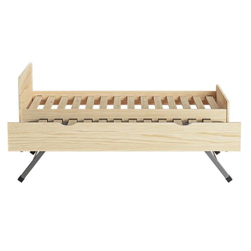 Pack Lit Gigogne Avec Matelas 90x190 Cm Lilow  Bois