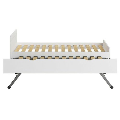 Pack Lit Gigogne Avec Matelas 90x190 Cm Lilow  Blanc