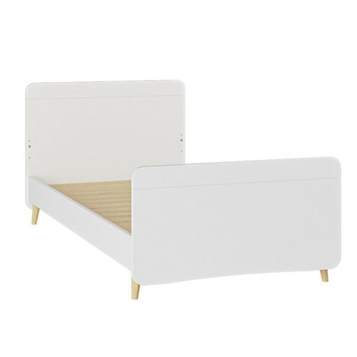 Pack Lit Enfant Avec Pieds Et Matelas 90x190 Cm Lilow  Blanc