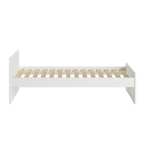 Pack Lit Avec Matelas 90x190 Cm Lilow Blanc