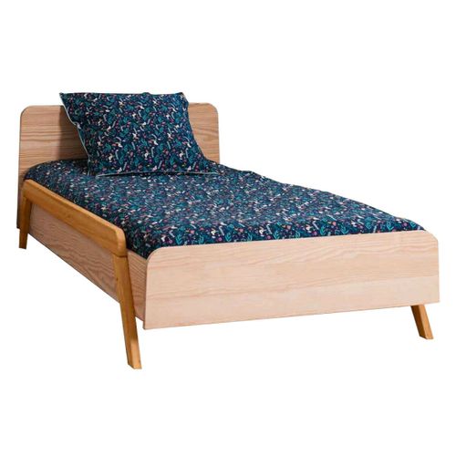 Pack Lit Enfant Évolutif Avec Barrières Et Matelas 90x190 Cm Dixia  Bois