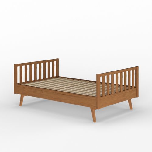 Pack Lit Enfant Montessori Avec Matelas 90x190 Cm Romeo  Noisette