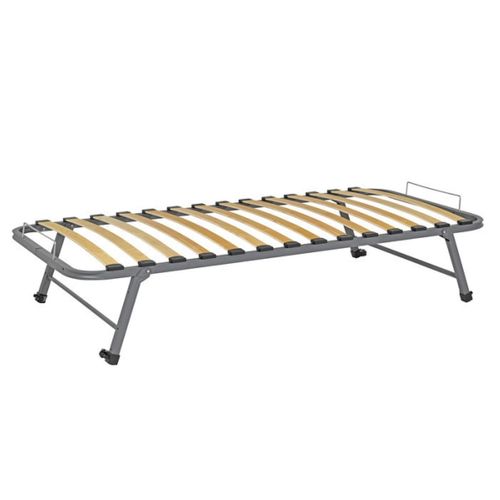Pack Lit Gigogne Avec Matelas 90x190 Cm Leo  Blanc Et Bois