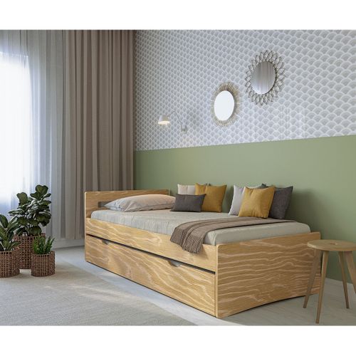 Lit Gigogne 90x190 Cm Leo Bois