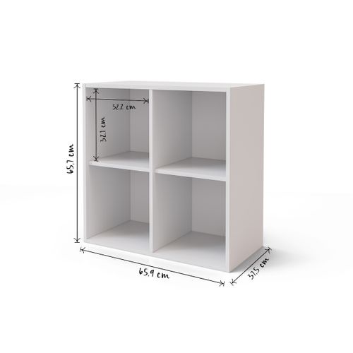 Meuble De Rangement 4 Cases  Kenan  Blanc