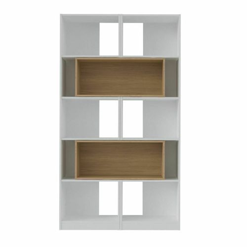 Etagère Bibliothèque Modulable Rubeus Blanc Et Bois