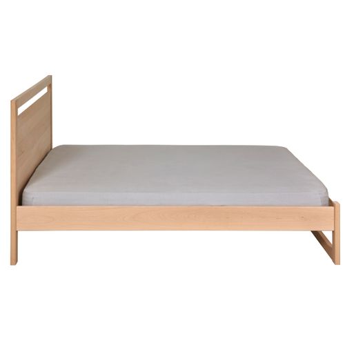 Pack Lit Avec Matelas 140x190 Cm Lio  Bois Naturel