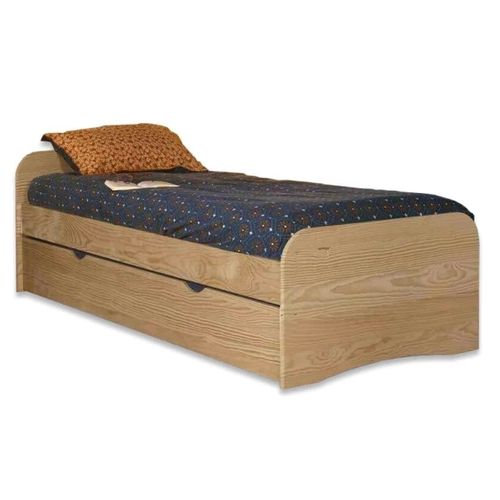 Pack Lit Avec Matelas 90x190 Cm Thais  Bois