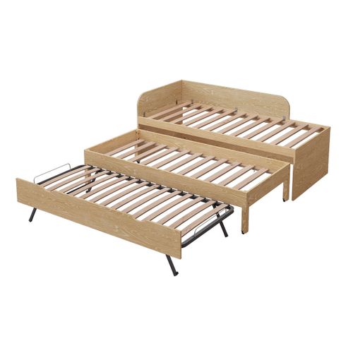 Lit Gigogne 3 Places 90x200 Cm Noha Bois