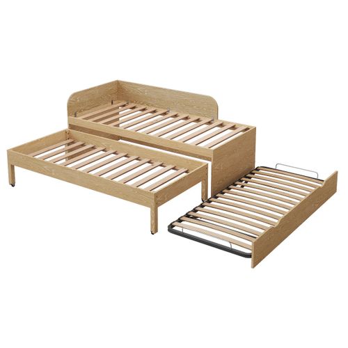 Lit Gigogne 3 Places 90x200 Cm Noha Bois