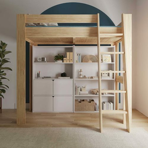 Bibliothèque Étagère 4 Portes  Sidney  Blanc