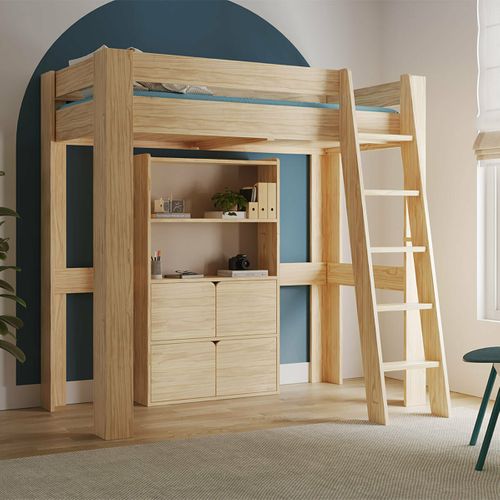 Bibliothèque Étagère 4 Portes Sidney Bois