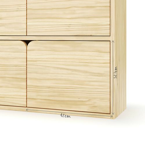 Bibliothèque Étagère 2 Portes  Sidney  Bois