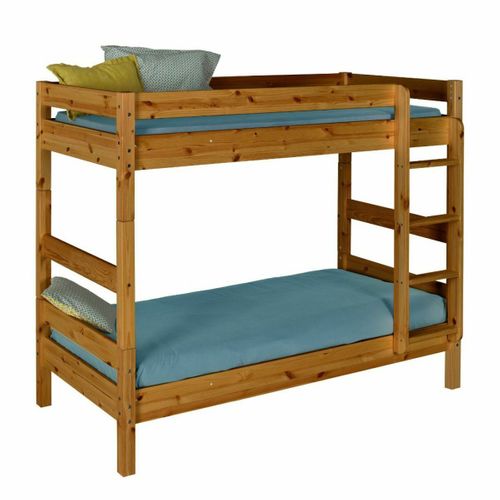 Pack Lit Superposé Séparable Avec 2 Matelas 80x190 Cm Aaron  Miel