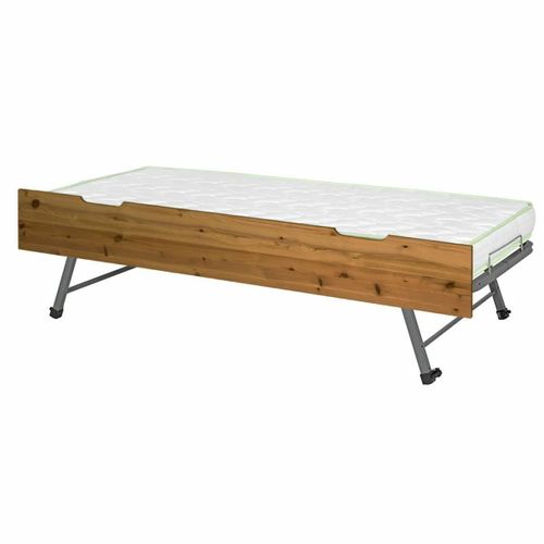 Sommier Gigogne Avec Façade 2 Mains 80x190 Cm Makuria  Miel