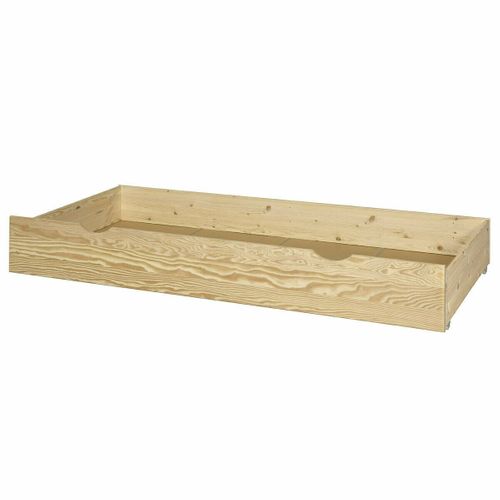 Pack Lit Gigogne Avec Tiroir Et Matelas 90x200 Cm Noha  Bois