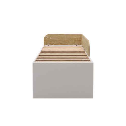 Pack Lit Gigogne Avec Tiroir Et Matelas 90x200 Cm Noha  Blanc