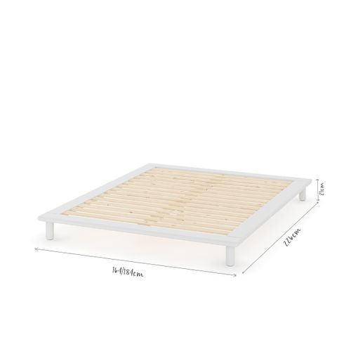 Pack Lit 2 Places Futon Avec Matelas 140x200 Cm Paolo  Blanc