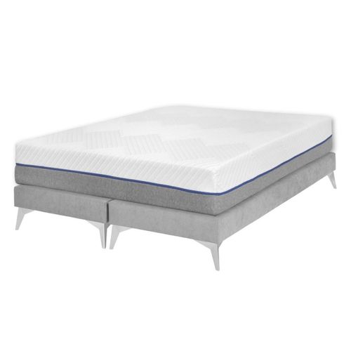 Pack 2 Sommiers Tapissiers Avec Matelas 70x190 Cm Hocéa  Gris
