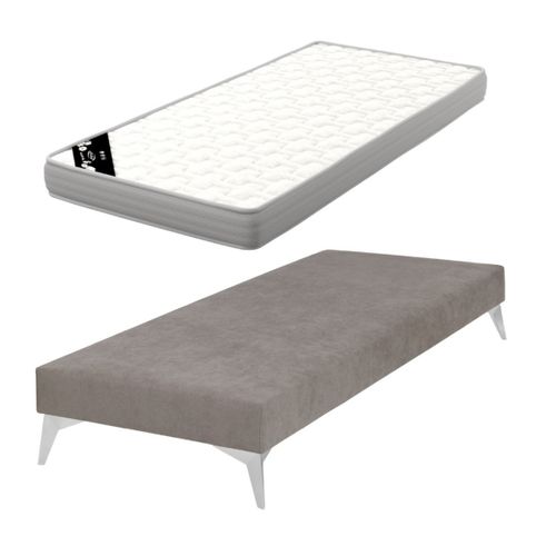 Pack Sommier Tapissier Avec Matelas 80x200 Cm Hocéa  Lin