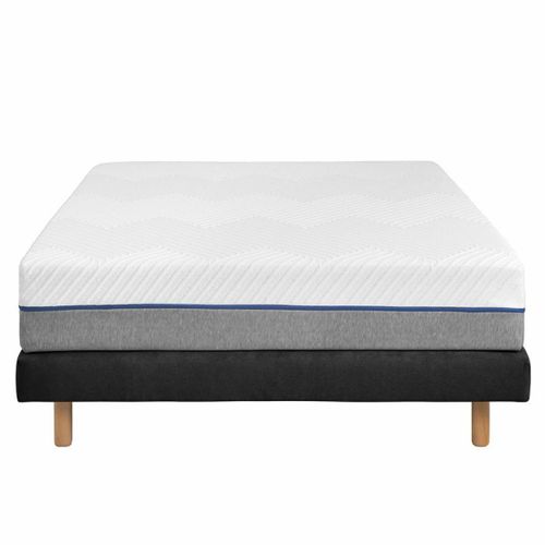 Pack Sommier Tapissier Avec Matelas 140x190 Cm Habby  Noir