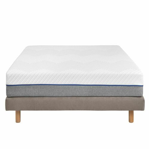 Pack Sommier Tapissier Avec Matelas 140x190 Cm Habby  Lin