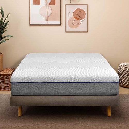 Pack Sommier Tapissier Avec Matelas 140x190 Cm Habby  Lin