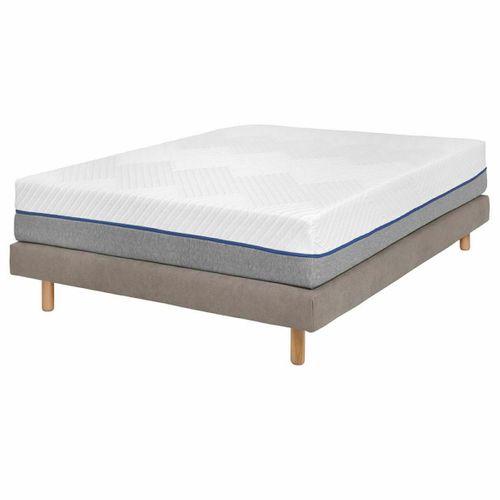 Pack Sommier Tapissier Avec Matelas 140x190 Cm Habby  Lin