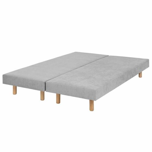 Lot De 2 Sommiers Tapissiers 70x190 Cm Habby  Gris