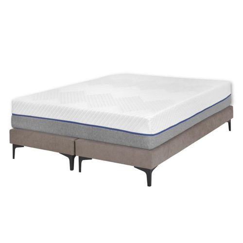Pack De 2 Sommiers Tapissiers Avec Matelas 80x200 Cm Hiliana  Lin