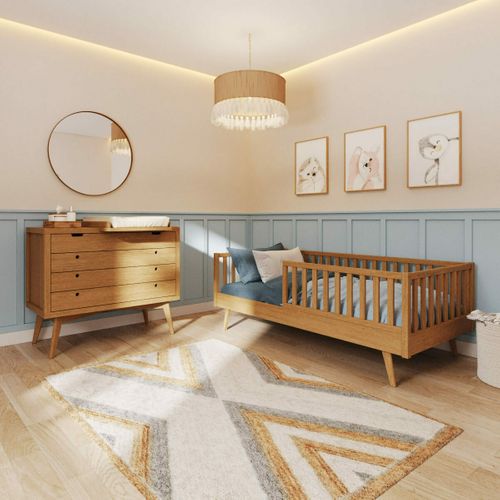 Chambre Montessori Enfant 90x190 Cm Roméo  Noisette