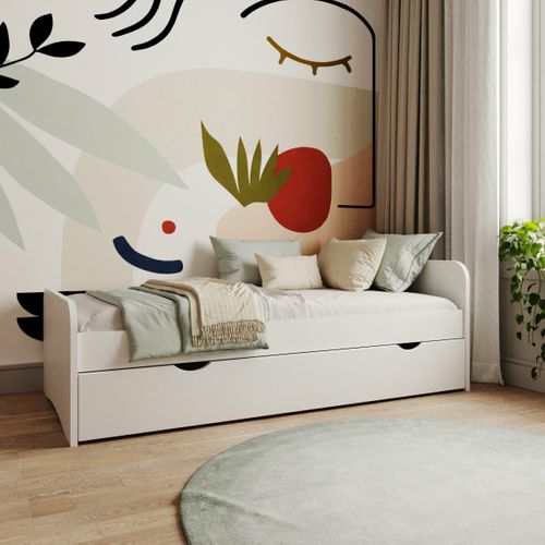 Lit Gigogne 90x190 Cm Talia Blanc