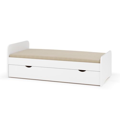 Lit Gigogne Avec Matelas 90x190 Cm Talia  Blanc