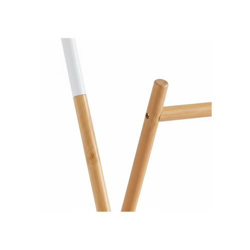 Porte-serviettes En Bambou Et Métal Blanc 45 X 41 X 83 Cm