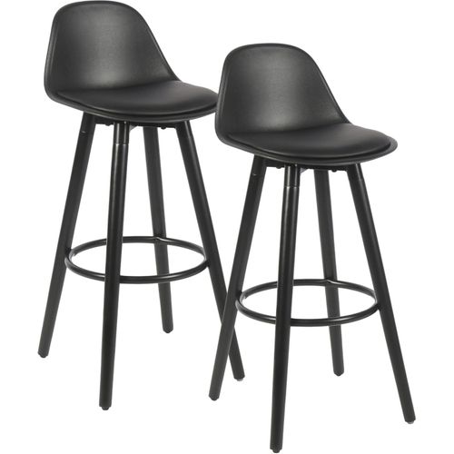 Tabouret De Bar Avec Pieds En Bois De Hêtre 39,5 X 44 X 91 Cm