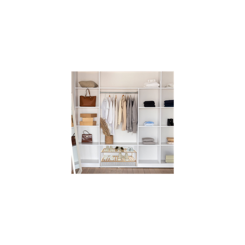 Étagère à Chaussures Avec 2 Niveaux En Bambou Blanc 70 X 26 X 33,5 Cm