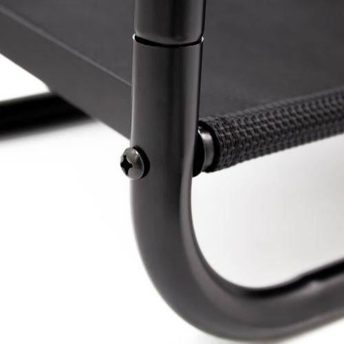 Étagère à Chaussures En Métal Et Tissu Noir 63 X 23 X 35 Cm