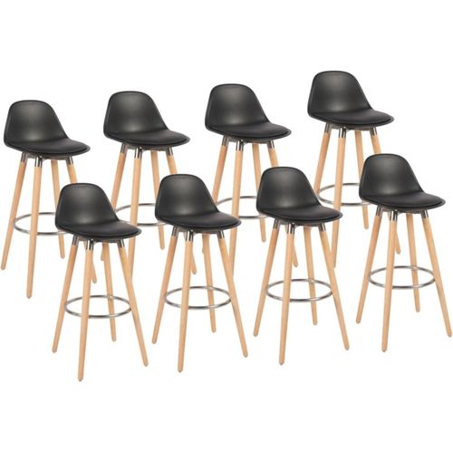 Tabouret De Bar Avec Pieds En Bois De Hêtre 39,5 X 44 X 91 Cm