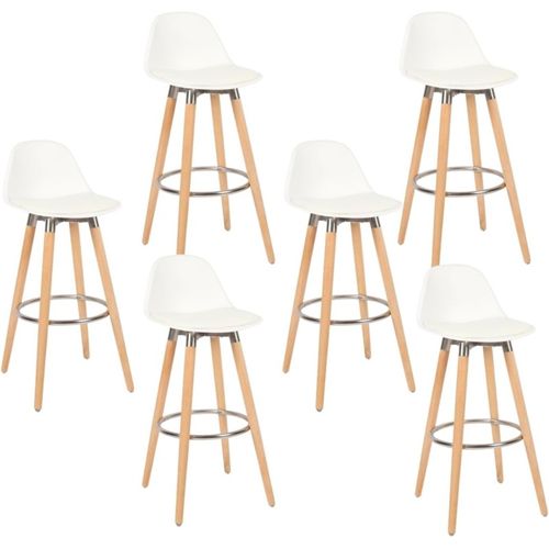 Tabouret De Bar Avec Pieds En Bois De Hêtre 39,5 X 44 X 91 Cm