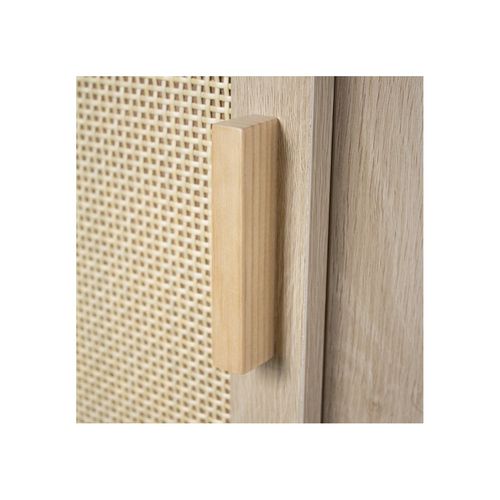 Meuble Télé En Bois Cannage 120 X 40 X 45 Cm